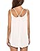 Zeagoo Women's Loose Casual Pleated Flowy Tank Top White Large