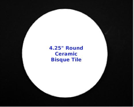 Pack of 2 ~ Ceramic Bisque - Ready to Paint ~ 4.25" Round Tile