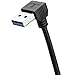 Micro B USB 3.0 Cable, 1 ft Short, Right Angle to Down Angle, Data Sync and Charging