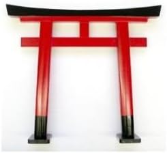 Japanese shrine small gate Torii Jinja charm shinto Japan Red kamidana 8sun