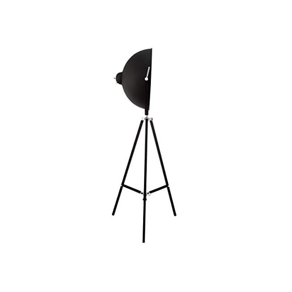 Butlers Satellight Standleuchte aus Metall 165x60 cm - Stehlampe in Schwarz-Gold - Lampe im Retro Factory-Design – Bild 6