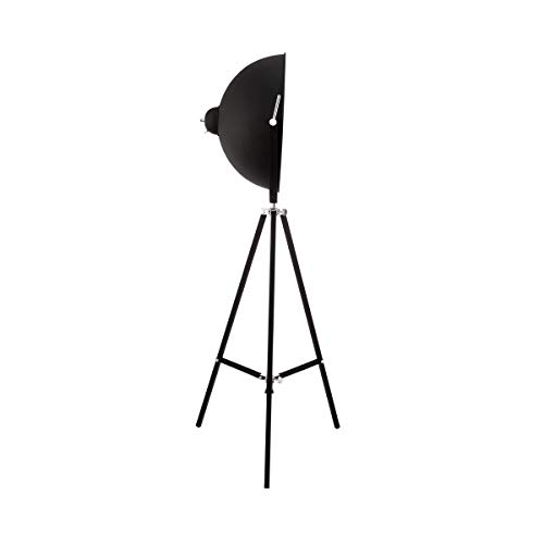 Butlers Satellight Standleuchte aus Metall 165x60 cm - Stehlampe in Schwarz-Gold - Lampe im Retro Factory-Design – Bild 6