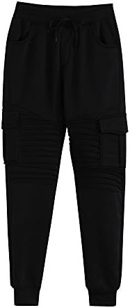 AMhomely Men's Jogger Gym Sweatpants Slacks Casual Elastic Joggings Sport Solid Baggy Pockets Trousers Casual Fitness Tracksuit Bottoms Slim Fit Chinos Pants for Mens Size S-3XL