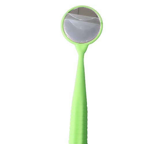 YOUYA DENTAL Tooth Mirror Inspection Teeth Large Size Dental Mouth Mirror for Kid Children Role Playing Dentist Checking Dental Puppet Teeth and Teeth Model (Green)