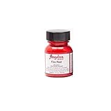Angelus Brand Acrylic Leather Paint Water Resistant 1 oz - Select Your Color (#185 Fire Red)