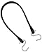 Rubber Bungee Cords with Metal Hooks - 21 Inch, 25 Pack - Heavy Duty Tarp Straps for Outdoor, Truck, and Flatbed Use