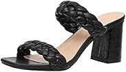 Dunes Women's Iris braided Heel Sandal +Memory Foam Ins