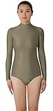 JustinCostume Women's High Neck Long Sleeved Spandex Leotard Bodysuit
