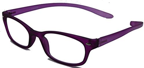 In Style Eyes Rubber Neckin' II Lightweight Reading Glasses With Convenient Neck Hanging Flexible Frame/purple/1.50