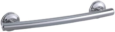 Grabcessories 61026 16-Inch Curved Transitional Grab Bar with Grips and Anchors Chrome