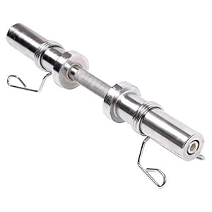 Xigeapg 1Pc 2 Inch Dumbbell Bars Olympic 2 Inch Barbell Solid Dumbbell Weight Lifting Bars with Clips