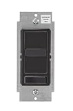 Leviton 6674-P0E SureSlide Universal 150-Watt LED and CFL/600-Watt Incandescent Dimmer, Black