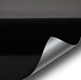 VViViD Black High Gloss Realistic Paint-Like Microfinish Vinyl Wrap Roll XPO Air Release Technology (10ft x 5ft)