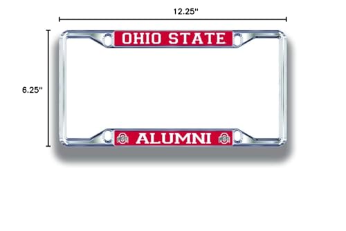 Elite Fan Shop Ohio State Buckeyes License Plate Frame Alumni - Silver