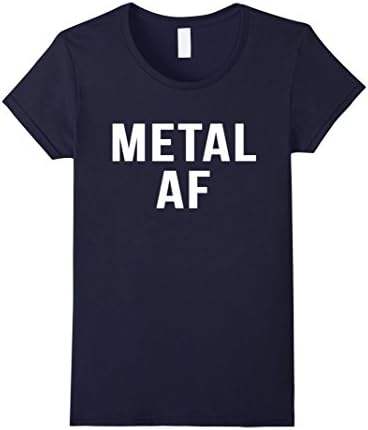 Womens Metal AF Novelty Head Banger Heavy Metal Music T Shirt XL Navy