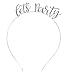 Juvale Let's Party Headbands 6 Pack - Metallic Silver Lets Party Headband Fits Teens and Adults