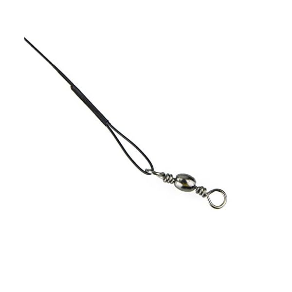 Rose-Kuli-72pcs-Fishing-Leader-Line-Wire-Soft-Plastic-Coated-Stainless-Steel-Wires-With-8Shape-Ring-and-Connector-Black