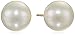 Amazon Collection 14k Yellow Gold AA Quality White Freshwater Cultured Pearl Earrings (8-9mm)