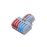 NineLeaf 20PCS Wire Connectors, 2 in 6 Out Lever
