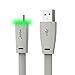 VOJO BASIC2 Micro USB Charging Cord Cable with Light [Grey], 4FT/1.2m High Speed 2.0 A Male to B Sync and Charge for Samsung Galaxy S5 S7 S6 Edge Note 4 5 HTC ONE M8 M9 LG G4 G5 G3, Canon Nikon Camera