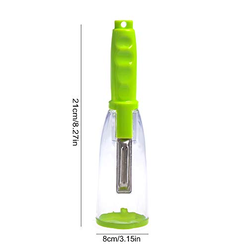 Yowming Vegetable Peeler with Container,Storage Peeler with Trash Can Fruit and Vegetable Slicer