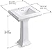 Kohler K-2238-4-0 Memoirs Pedestal Lavatory with 4