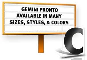 8/9" Gemini Pronto ADM Standard 20 Piece Punctuation Set Black
