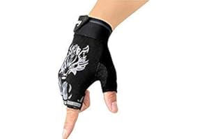 TINAYAUE Kids Cycling Fingerless Gloves Boys Girls Half Finger Riding Gloves Outdoor Sport Mittens Child Shockproof Non-Slip Gel Gloves for Motorcycle Bike Camping Hiking Climbing Fitness UV Protection Gloves