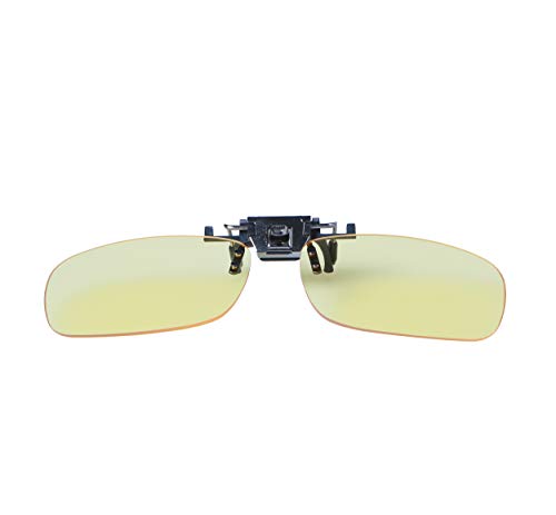 HornetTek YEL201 Computer & Gaming Glasses Clip-On with Blue Light Protection & UV Filter Eyewear Flip-Up Clip-On