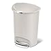 simplehuman 50 Liter / 13 Gallon Semi-Round Kitchen Trash Can, Stone Plastic
