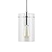 Chrome Pendant Lights Kitchen Island - Medium Clear Glass Pendant Light Fixture