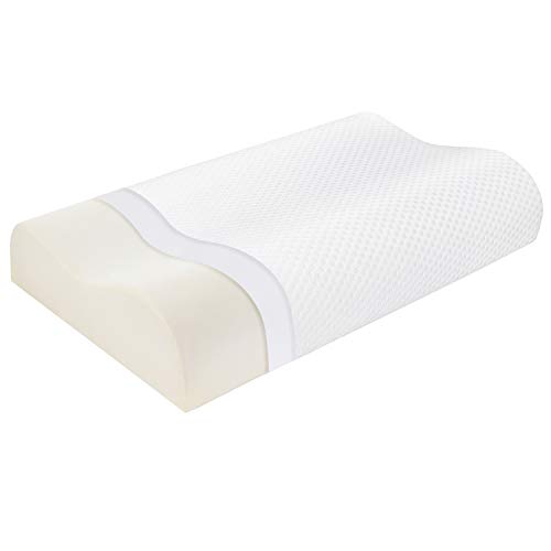 VECELO Bed Memory Foam Contour Pillow 100 Hypoallergenic Supportive