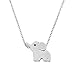 ELBLUVF 18k Plated Stainless Steel Zircon Stone Elephant Animal Lucky Elephant Necklace For Women Jewelry