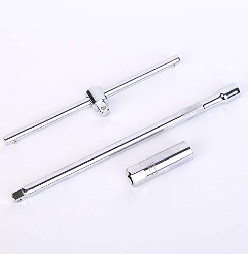 OSOF 14mm & 16mm Spark Plug Socket Thin Wall 12-Point Removal Tool 3/8 inch Square Drive Set + 3/8-Inch Drive Sliding T bar Torque Spanner Extension Kit 10inch/25cm - Thumbnail 7