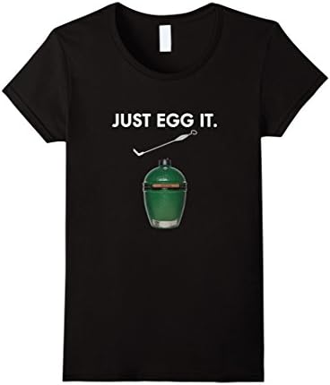 Women's Just Egg It Big Green-Egg T-Shirt Large Black