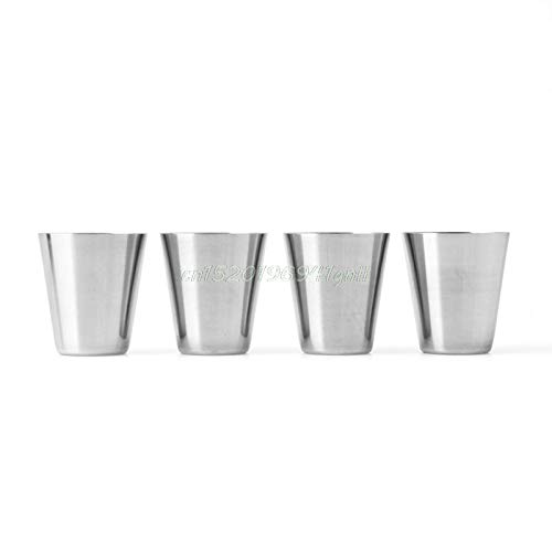 Mug Beer - Stainless Steel 4pcs Outdoor Camping Mini Cup Mug Drinking Coffee Beer With Case Dinnerware Serving - Tumbler Tree Colorado Beer Coffee Pink Hooks Cover Printing Holder Rambler Disne - Thumbnail 2