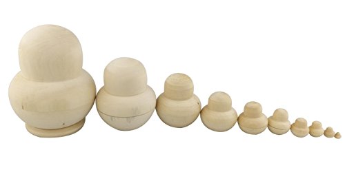 5 Winterworm+Unpainted+Matryoshka+Decoration+Parent+child