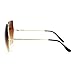 SA106 Retro Oversized Octagon Groove Hippie Sunglasses Gold Brown