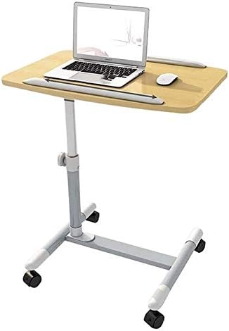 サイドテープル おしゃれ トラスト パソコンテーブル 学生のための学習テーブル 調節可能なデスクノートパソコンのローリングカートの表 ポータブルモバイルスタンドアップトレイポディウム 傾動可能パネル ベッドや椅子のエンドテーブル 家の装飾 Color 調整可能な