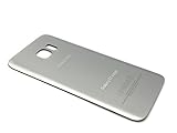 Replacement Battery Door Back Cover Glass Housing Case Camera Cover Lens Battery Door Adhesive For Samsung Galaxy S7 Edge G935 With 2 Logos (Silver)