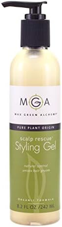 Scalp Rescue Styling Gel, 8.2 fl oz, Organic Unisex Formula Controls Frizz and Fly Away Hair, Curly Hair Community Favorite Gives Flexible Natural Hold, Fights Humidity, Alcohol Free & Water Based