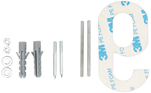 PEELCO Silver Stainless Steel Floating Address Numbers for Houses 3", Acrylic Backing, 3M Double Sided Tape, Hardware Included, 9