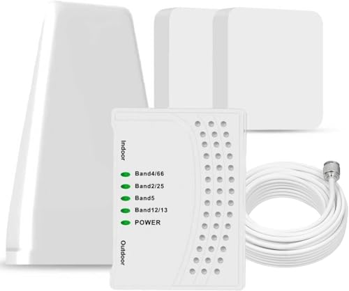 Cell Phone Booster for Home & Muti-Room, Up to 7000Sq. Ft,Cell Booster for Rural Area with 2 Indoor Antennas,Boosts 5G 4G LTE for All U.S. Carriers, FCC Approved Cell Phone Signal Booster (Green)