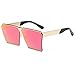JOJO'S SECRET Oversized Square Sunglasses Metal Frame Flat Top Sunglasses JS009
