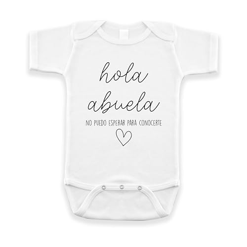 Pineapple Pancake Kids Hola Abuela Spanish Pregnancy Announcement Infant Bodysuit Gift for Grandma