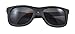 InfuseZen Skateboard Wooden Sunglasses for Men or Women, Wood Sun Glasses in Black with Blue and Red Layers and Black Polarized Lenses, Trendy Wood Frame Sunglasses, Wood Sunglasses Unisex (Black)