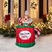 Holiday Time 5 Foot Animated Gingerbread Man Mug Inflatable