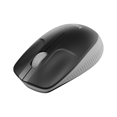 Ratón Inalámbrico M190, Diseño Curvo Ambidiestro, Batería 18 Meses con Modo Ahorro, Receptor USB, Cursor y Desplazamiento Preciso, Rueda de Desplazamiento Amplio, Color Gris