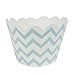 AllyDrew Standard Size Chevron Cupcake Wrappers (Set of 20), Blue