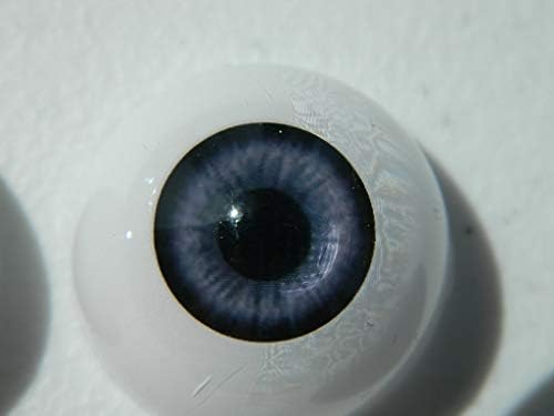 24mm Pair of Realistic Life Size Acrylic Half Round Hollow Back Eyes for Halloween Props, Masks, Dolls or Bears FB04 (Purple)